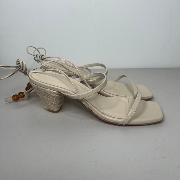 Alohas Lace Up Imani Espadrille Heel Sandals Size 40/ US 9 - Picture 4 of 12